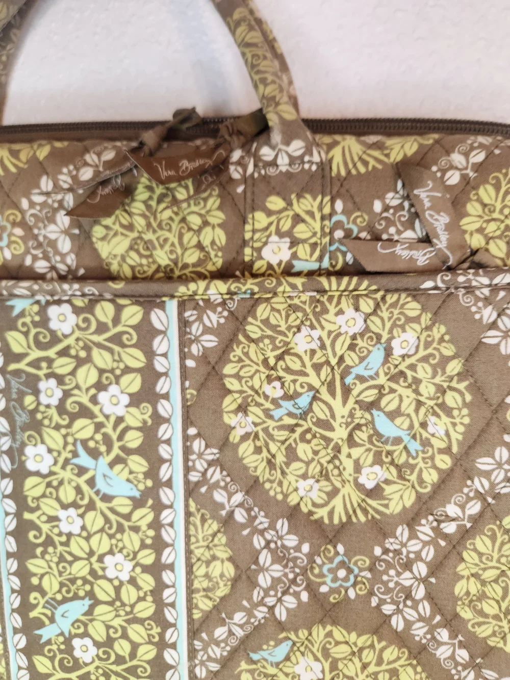 Vera Bradley Hard Shell Tablet Briefcase retired Sittin In A Tree Laptop Bag